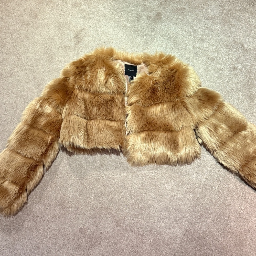 Forever 21 cropped fur coat